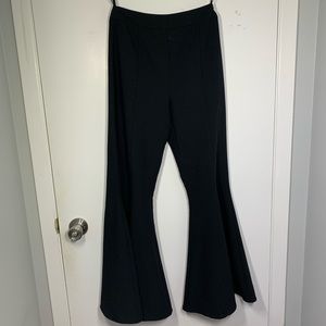 TOPSHOP Black Flare Dress Pants